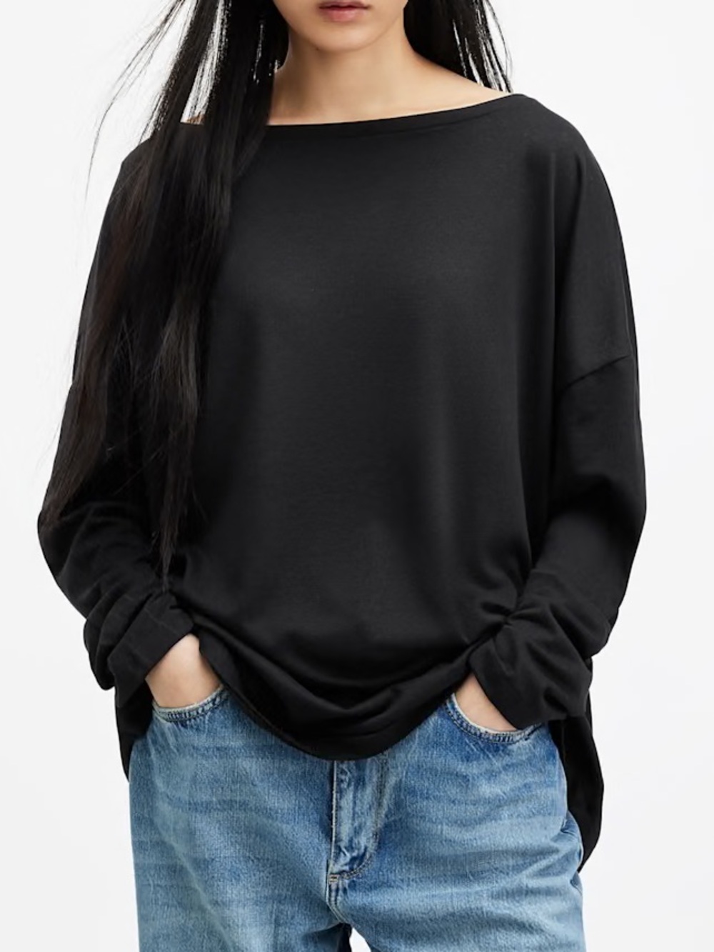 AllSaints Rita Tee in Black